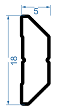 Меблевий профіль полоса 18x5 Анод