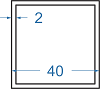Алюмінієва труба квадратна 40x40x2 б.п.