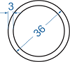 Алюмінієва труба кругла ø 36x3 1915