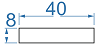 Алюмінієва полоса / шина 40x8 Анод