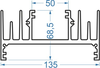 Алюмінієвий радіаторний профіль 135x68.5 Анод