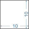 Алюмінієвий пруток квадратний 10x10 Анод