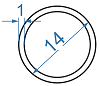 Латунна труба кругла ø 14x1 мм
