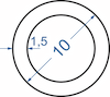 Алюмінієва труба кругла ø 10x1.5 мм Анод