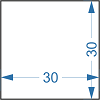 Алюмінієвий пруток квадратний 30x30 Анод