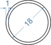 Алюмінієва труба кругла ø 18x1 мм Анод