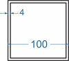 Алюмінієва труба квадратна 100x100x4 Анод