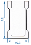 Профіль для кріплень 40.3x55 б.п.