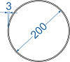 Алюмінієва труба кругла ø 200x3 мм б.п.