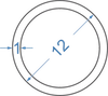 Алюмінієва труба кругла ø 12x1 мм б.п.