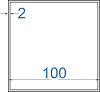 Алюмінієва труба квадратна 100x100x2 б.п.