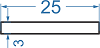 Алюмінієва полоса / шина 25x3 б.п.