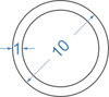 Алюмінієва труба кругла ø 10x1 мм Анод