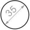 Алюмінієвий круг ø 35 б.п.
