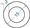 Алюмінієва труба кругла ø 15x3 мм б.п. 6082