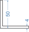 Алюмінієвий кутник рівносторонній 50x50x4 Анод