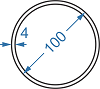 Алюмінієва труба кругла ø 100x4 мм Анод