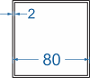 Алюмінієва труба квадратна 80x80x2 Анод