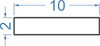 Алюмінієва полоса / шина 10x2 Анод