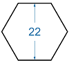 Дюралюмінієвий Шестигранник 22