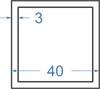 Алюмінієва труба квадратна 40x40x3 Анод