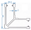 Меблевий профіль кутовий 85x35.3x3 б.п.