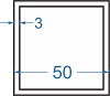 Алюмінієва труба квадратна 50x50x3 б.п.