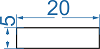 Алюмінієва полоса / шина 20x5 б.п.