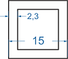 Алюмінієва труба квадратна 15x15x2.3 Анод 6082