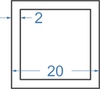 Алюмінієва труба квадратна 20x20x2 Анод