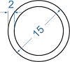 Алюмінієва труба кругла ø 15x2 мм б.п.