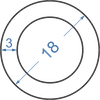 Алюмінієва труба кругла ø 18x3 мм Анод