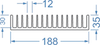 Алюмінієвий радіаторний профіль 188x35 Анод