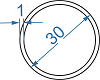 Алюмінієва труба кругла ø 30x1 мм б.п.