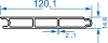 Алюмінієвий профіль 120.1x14.6 Анод