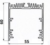 Алюмінієвий світлодіодний профіль 55x60 Анод