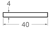 Алюмінієва полоса / шина 40x4 Анод