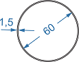 Алюмінієва труба кругла ø 60x1.5 мм б.п.