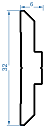 Меблевий профіль полоса 32x6 б.п.