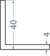 Алюмінієвий кутник рівносторонній 40x40x4 Анод