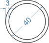 Алюмінієва труба кругла ø 40x3 мм Анод
