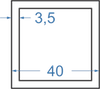 Алюмінієва труба квадратна 40x40x3.5