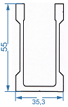 Профіль для кріплень 35.3x55 б.п.