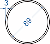 Алюмінієва труба кругла ø 89x3 мм Анод