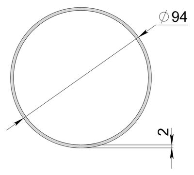 Алюмінієва труба кругла ø 94x2 мм