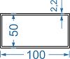 Алюмінієва труба прямокутна 100x50x2.2 Анод