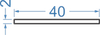 Алюмінієва полоса / шина 40x2 Анод