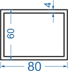 Алюмінієва труба прямокутна 80x60x4 б.п.