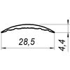 Алюмінієвий поріжок 28.5x4.4