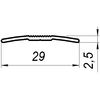 Алюмінієвий поріжок 29x2.5